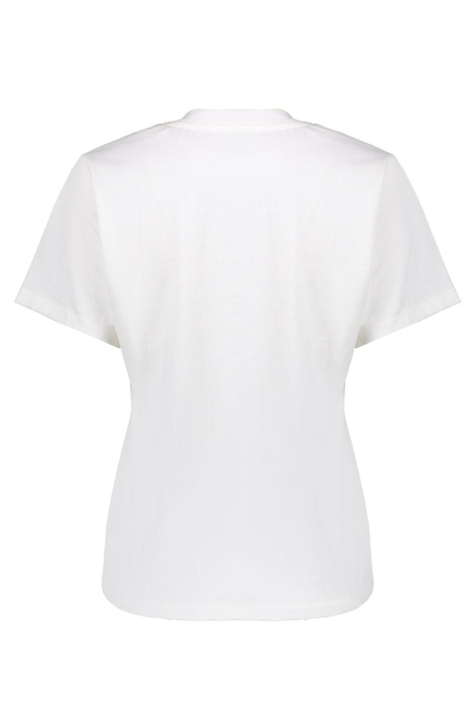 T SHIRT MET TEKST 52361 70 000000 WHITE/PINK/ORANGE